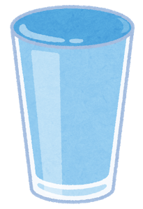 コップから溢れそうな水